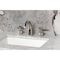 Kingston Brass Widespread Bathroom Faucet with Knurled Handle and Brass Pop-Up, Polished Nickel KS2966KNL - alternate 6