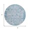 Homeroots 8' Blue And Silver Round Patchwork Washable Indoor Outdoor Area Rug 631421 - alternate 6