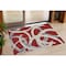 Homeroots 3' X 5' Red Beige And Gray Abstract Washable Indoor Outdoor Area Rug 599160 - alternate 1