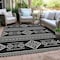 Homeroots 5' X 8' Black And Ivory Southwestern Washable Indoor Outdoor Area Rug 593649 - alternate 9