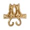 Homeroots Two Hook 5in Gold Cast Iron Cats Wall Hooks 724074 - alternate 6