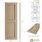 Ekena Millwork Rustic Two Equal Panel Flat Panel Rough Cedar Faux Wood Shutters (Per Pair), Primed Tan, 12"W x 34"H SHUFP12X34RCPR - alternate 13