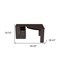Homeroots 59" Espresso Corner Computer Desk With Two Drawers 249806 - alternate 5