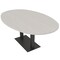 Skutchi Designs Boval Conference Table With Power Unit, 48 in W, 72 in L, Ivory HAR-BOVL-48X72-DOU.BK-K458-NA - alternate 1