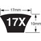 Gates V-Belt, Metric Power V-Belts, 17X1800LI, 17X, Ethylene Elastomeric, 73 in, 17-mm Top Width 17X1800LI - alternate 2
