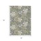 Homeroots 5' X 8' Gray Beige And Olive Green Botanical Leaves Washable Indoor Outdoor Area Rug 618401 - alternate 7
