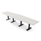 Skutchi Designs 14ft Hexagon Conference Table With Power | Harmony Series | 14 Person Meeting Room Table HAR-HEX.IR-48X168-T.BK-K458-NA - alternate 1
