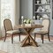 Homeroots 48" Oak Wood Cross Leg Base Round Top Dining Table 630367 - alternate 6