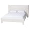 Baxton Studio Laria Modern White Teddy-Bear Fabric Queen Size 4-Piece Bedroom Set 253-13996-13998-13997-ZORO - alternate 8