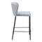 Homeroots Set of Two 26" Gray And Black Faux Leather And Steel Counter Height Bar Chairs 555746 - alternate 6