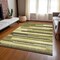 Homeroots 5' X 8' Olive Green Ivory And Beige Striped Washable Indoor Outdoor Area Rug 613303 - alternate 8