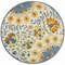 Homeroots 5' Ivory Blue Yellow And Orange Round Floral Indoor Outdoor Area Rug 546812 - alternate 7