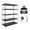 Shuntong Atlas 5-Tier 48 in.W x 24 in.D x 72 in.H Heavy Duty Storage Shelving Load 3250 Lbs, Laminated Board, Dark Grey ATB-D48-24-72-5B - alternate 1