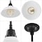 Jonathan Y Jasper 12.25" 1-Light Farmhouse Industrial Indoor/Outdoor Iron LED Pendant, White JYL7611A - alternate 7