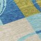 Homeroots 8' Denim Blue And Lime Green Round Geometric Washable Indoor Outdoor Area Rug 612577 - alternate 8