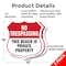 Signmission No Trespassing Shield Sign This Beach Is, 18 inch X 18 inch, Plastic Sign, 2PK SHI-P-2PACK-18-417 - alternate 5