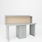 Pucel Center Drawer Work Station, Steel Top, 72 in W x 30 in D x 34 in H, Light Blue EWS-3072-S - alternate 1