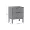 Flash Furniture Dallas Wooden Night Stand, Bedroom Side Table with 2 Storage Drawers for Kids in Gray MG-9007-1-2NS-GY-GG - alternate 6