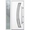 Vdomdoors Steel Door Deux 6500 White Sidelight Exterior Window Stainless Inserts Single Modern Painted-W36+12 DEUX6500EXD-WS-W36+12 x H80-Left-hand Inswing - alternate 6
