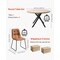 Vevor 5-Piece Dining Room Table Set for 4 Wood-Tone Kitchen Table with 4 Chairs, 5PK DA1503 (Table) + DA2502 (Chairs) - alternate 6
