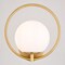 Vaxcel Bucktown 1 Light Gold Brass Mid-Century Modern Wall Sconce White Globe Glass W0475 - alternate 9