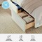 Martha Stewart Kian Queen Upholstered Platform Bed with Wingback Headboard and 4 Side Storage Drawers XH-8528-Q-WH-MS - alternate 4