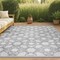 Jonathan Y Gallia Tile Trellis High-Low Light Gray/Ivory 4 ft. x 6 ft. Indoor/Outdoor Area Rug AMC107A-4 - alternate 1