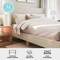 Martha Stewart Maisie King Upholstered Platform Bed, Wingback Headboard and Cushioned Siderails TW-3WDB0032BC-K-OWH-MS - alternate 8