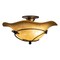 Vaxcel Vine 15-in W Black Rustic Semi Flush Mount Ceiling Light Amber Glass CF38815OL - alternate 1