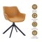 Leisuremod Markley Swivel Leather Dining Arm Chair with Iron Legs, 2PK ESCBL-26-BR2 - alternate 9