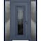 Vdomdoors Steel Door Ballucio 6044 Gray Graphite 2 Side Exterior Windows Stainless Inserts Single Modern Pain BALLUCIO6044EXD-GRE-W12+36+12xH80-LH-I - alternate 1