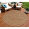 Homeroots 8' Rust Round Abstract Indoor Outdoor Area Rug 572569 - alternate 7