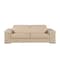 Homeroots 89" Beige Leather Sofa With Silver Legs 548983 - alternate 1