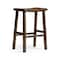 Homeroots 30" Brown Faux Leather and Solid Wood Backless Bar Height Bar Chair 632479 - alternate 5