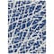 Homeroots 3' X 5' Blue And White Abstract Washable Indoor Outdoor Area Rug 559634 - alternate 7