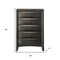 Homeroots 32" Gray Wood Five Drawer Dresser 318720 - alternate 5