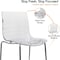 Leisuremod Astor Ripple Swirl Polycarbonate Seat Barstool with Chrome Base & Footrest ACC-30CL - alternate 8