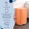 Happimess Connor Rectangular 13.2-Gallon Trash Can with Soft-Close Lid and FREE Mini Trash Can, Carrot Cake HPM1006K - alternate 7