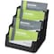 Deflecto 4 Tier Business Card Holder, Black DEF90404 - alternate 1