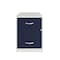 Space Solutions 14.25 in W 2 Drawer Vertical File Cabinet W/ Accessory Drawer, Pearl White / Navy 25971 - alternate 9