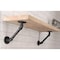 Ironwerks Designs Black Malleable Iron  Shelf Bracket (Hardware Only), 2PK XV-P4U8-9AIB - alternate 1