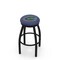 Holland Bar Stool Co 30" Blk Wrinkle Florida Swivel Bar Stool, Accent Ring L8B2B30FlorUn - alternate 1