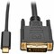 Tripp Lite USB C TO DVI ADAPTER CABLE CONVERTER 1080P M/M THUNDERBOLT 3 COMPATIBLE, USB TYP U444-006-D - alternate 1
