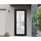 Vdomdoors Front Exterior Prehung FiberGlass Door Frosted Glass / Manux 8102 Matte Black / Office Commercial a MANUX8102EXD-BLK-W30 x H80-RH - alternate 3