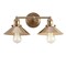 Jonathan Y July 17.5" 2-Light Industrial Farmhouse Metal Vanity Light, Brass Gold JYL7430A - alternate 1