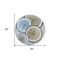Homeroots 8' Round Blue Gold and Gray Round Faux Bois Washable Non Skid Indoor Outdoor Area Rug 564406 - alternate 7