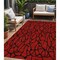Homeroots 5' X 8' Red And Black Geometric Washable Indoor Outdoor Area Rug 599239 - alternate 1