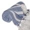 Homeroots 50" X 60" Blue and White Woven Cotton Striped Throw Blanket with Tassels 548933 - alternate 4