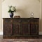 Homeroots 72in Dark Brown and Green Solid Wood Four Drawer Sideboard with Four Doors 488611 - alternate 3