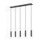 Z-Lite Stari 5-Light Linear Chandelier, 4.75 in W, Matte Black 1956P-5L-MB - alternate 1